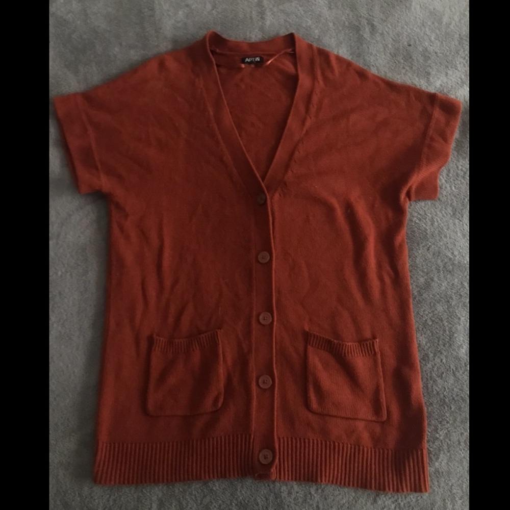Red-Orange Cardigan/Cover-Up/Shirt